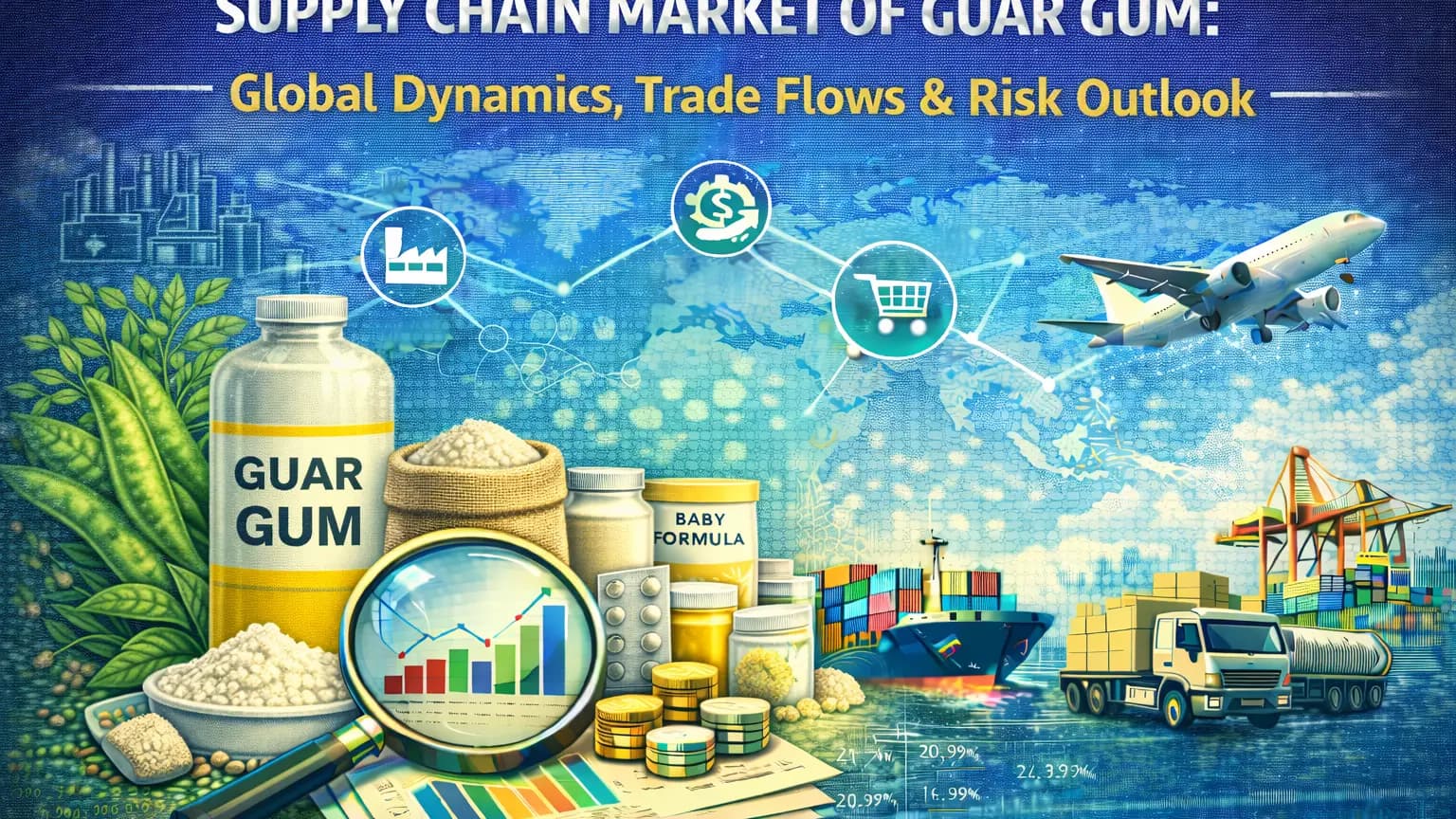 Mercado de la cadena de suministro de goma guar: dinámica global, flujos comerciales y perspectivas de riesgo