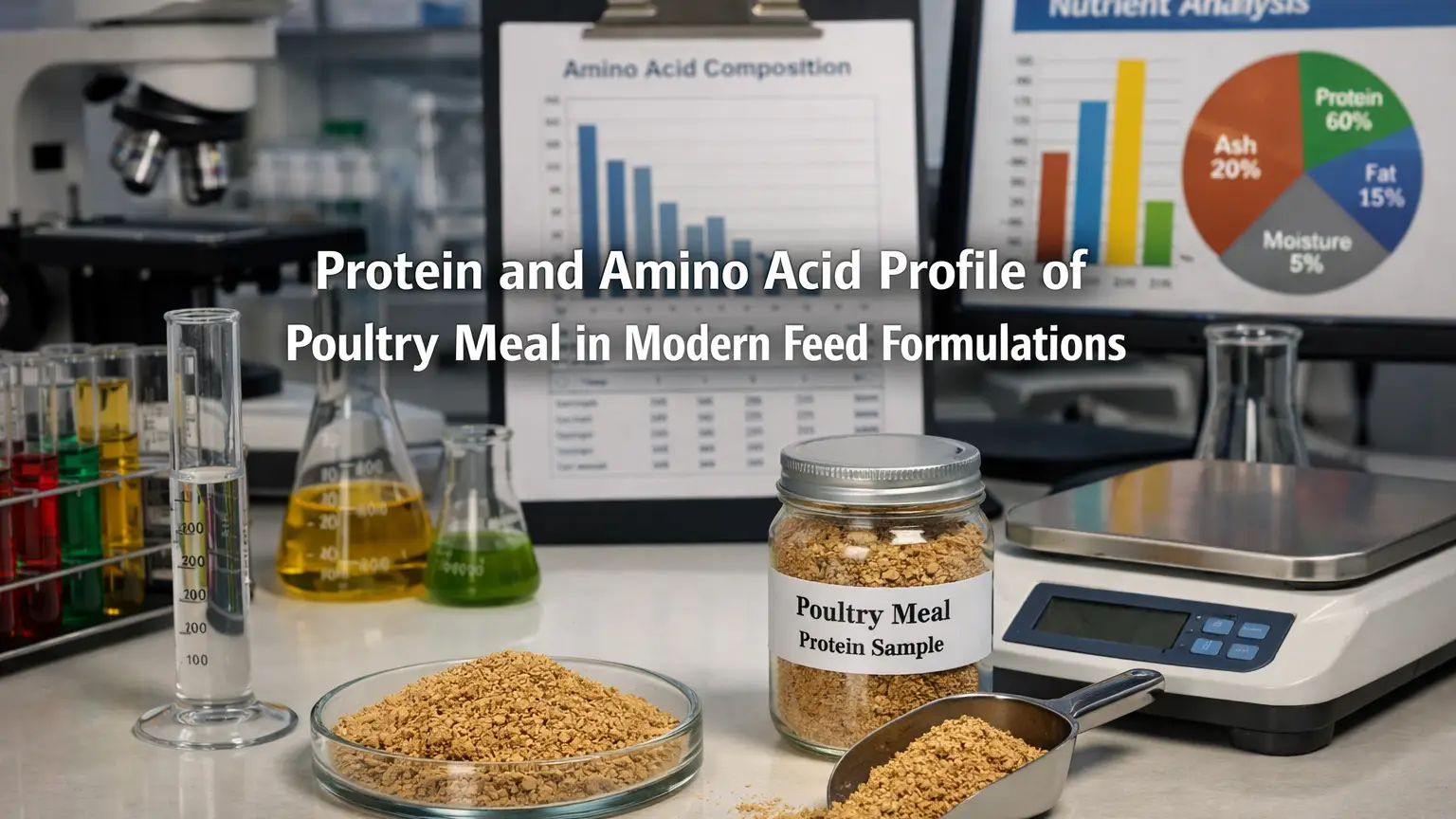 Perfil de proteínas y aminoácidos de la harina de aves de corral en formulaciones modernas de piensos